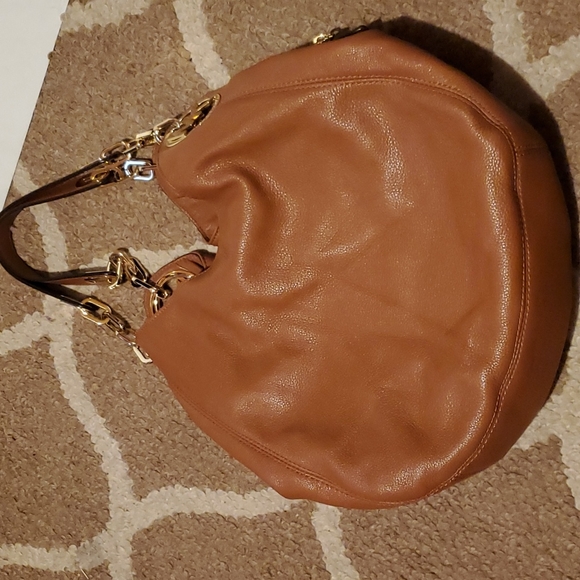 Michael Kors Fulton Tan Hobo Chain Purse - Picture 12 of 14